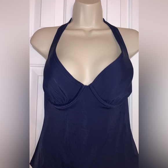 Victorias secret navy blue halter top bathing suit (top only) size 36DD - Picture 6 of 13